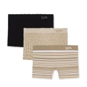 Kindly Yours Women XXXL 22 Seamless Boyshort Underwear 3 Pack Black Tan Stripe